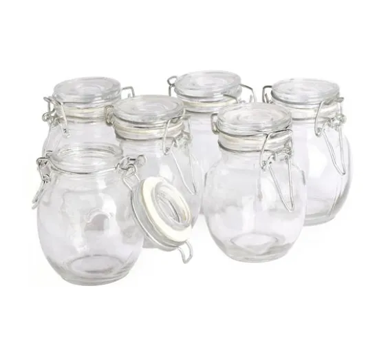 VBS Mini-Bügelglas, bauchig, 6 Stück