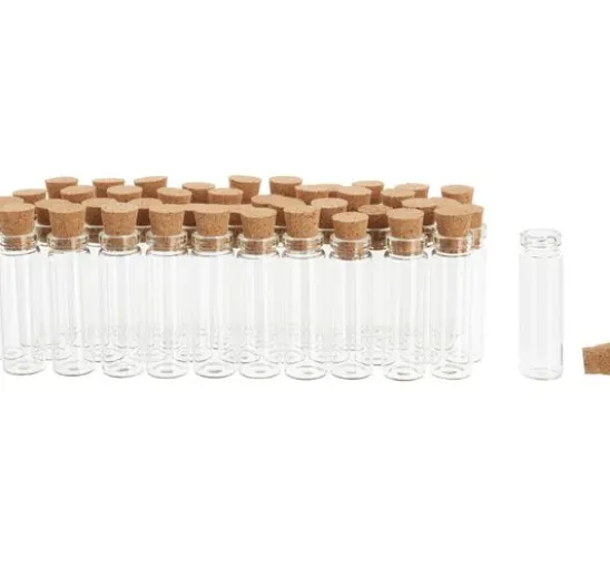 VBS Mini Gläschen mit Korken, 42 Stück