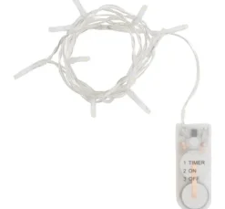 VBS Mini-LED-Lichterkette, mit Timer, mit Knopfzellen