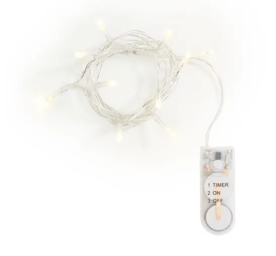 VBS Mini-LED-Lichterketten mit Timer, 10 Stück