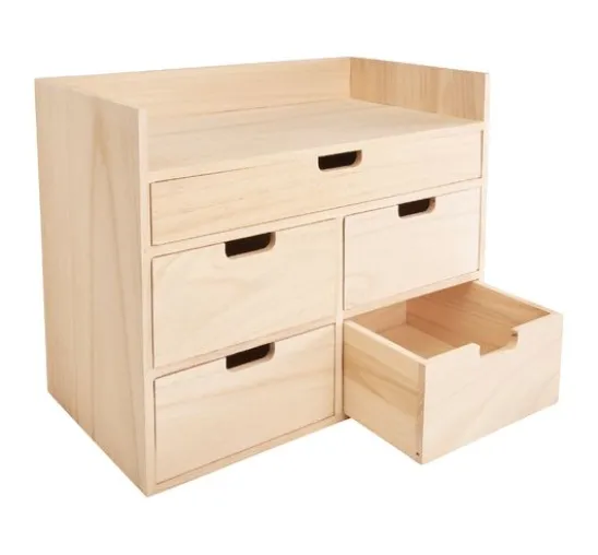 VBS Schreibtisch-Organizer Schubladenbox mit Ablage
