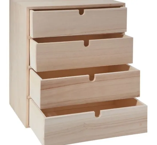 VBS Schubladenbox mit 4 Schubladen