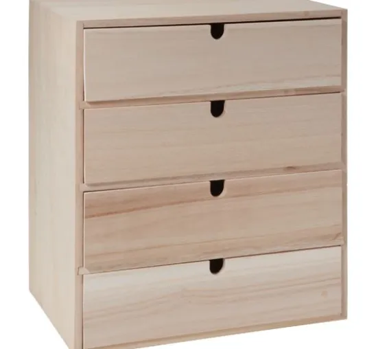VBS Schubladenbox mit 4 Schubladen