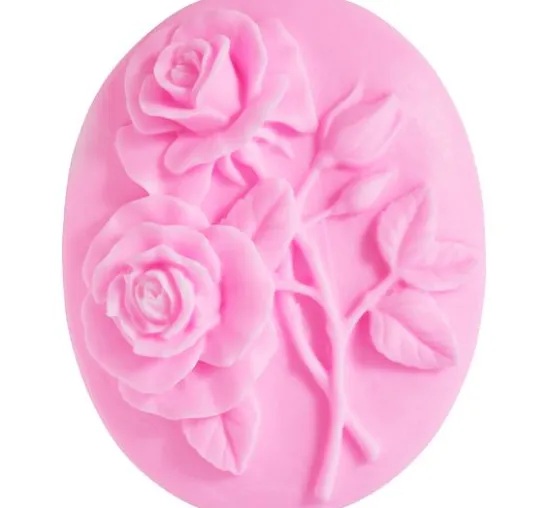 VBS Silikon-Seifengießform "Two Roses"