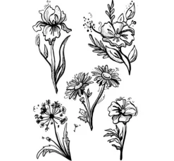 VBS Silikonstempel "Blumen"