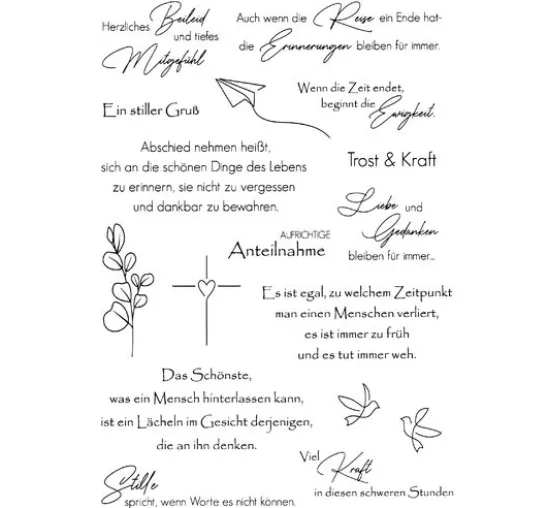 VBS Silikonstempel "Kondolenz"