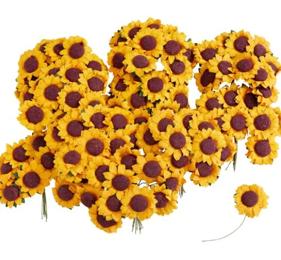VBS Sonnenblume aus Papier mit Draht