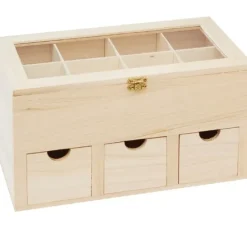 VBS Teebox mit 3 Schüben und Sichtfenster