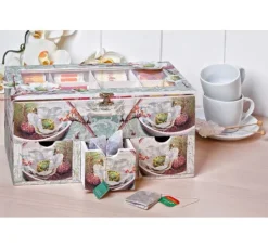 VBS Teebox mit 3 Schüben und Sichtfenster
