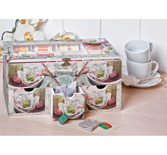 VBS Teebox mit 3 Schüben und Sichtfenster