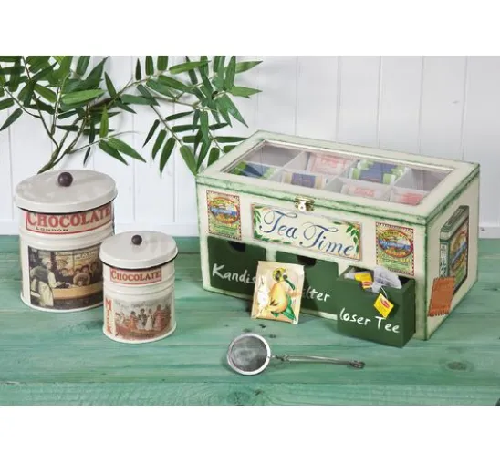 VBS Teebox mit 3 Schüben und Sichtfenster