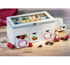 VBS Teebox mit 3 Schüben und Sichtfenster