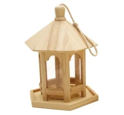 VBS Vogel-Futterhaus, 6 eckig, Holz