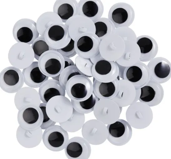 VBS Wackelaugen zum Annähen "Rund", 15 mm, 50 Stück
