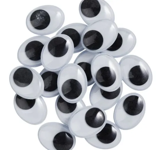 VBS Wackelaugen zum Aufkleben "Oval", 20 mm, 20 Stück