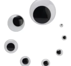 VBS Wackelaugen zum Aufkleben "Rund", 10 mm, 2.000 Stück