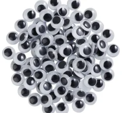 VBS Wackelaugen zum Aufkleben "Rund", 10 mm, 100 Stück