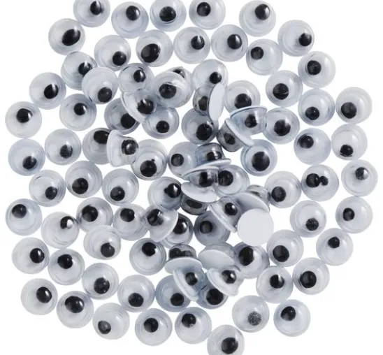VBS Wackelaugen zum Aufkleben "Rund", 4 mm, 100 Stück