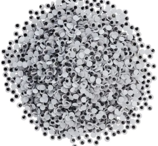 VBS Wackelaugen zum Aufkleben "Rund", 6 mm, 3.000 Stück