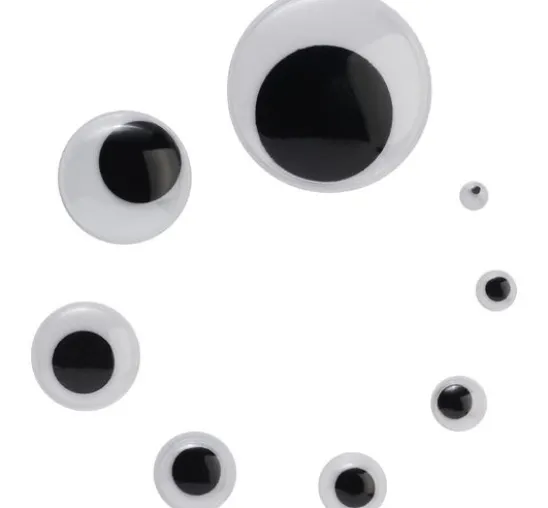 VBS Wackelaugen zum Aufkleben "Rund", 6 mm, 3.000 Stück