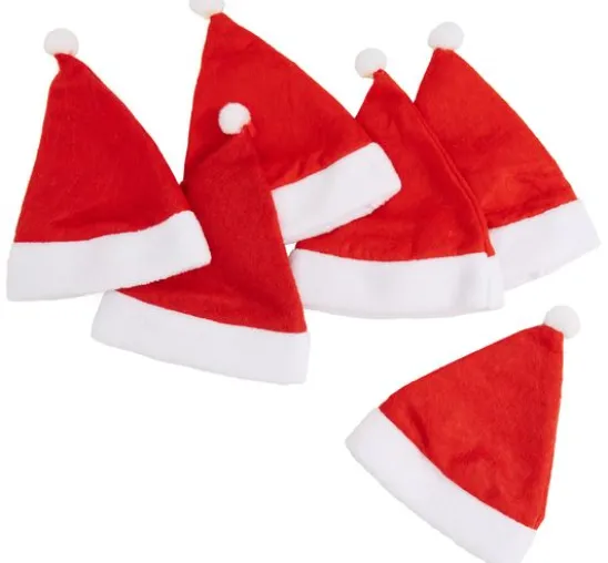 VBS Weihnachtsmützen für 8 cm Kopfdurchmesser, 6 Stück