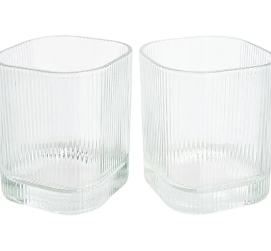 VBS Windlicht-Glas "Ruby", 2 Stück