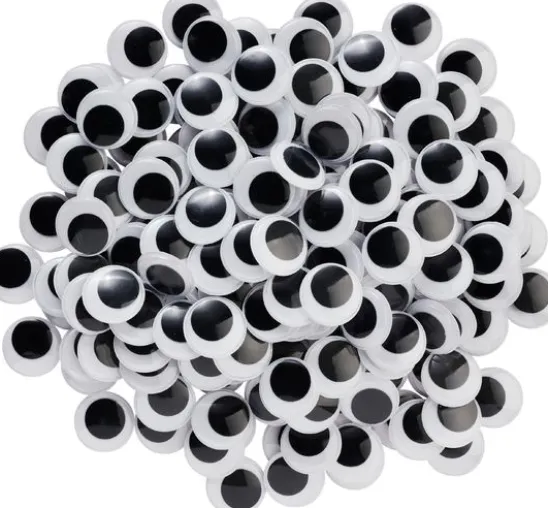 VBS XXL Wackelaugen zum Aufkleben "Rund", 30 mm, 200 Stück