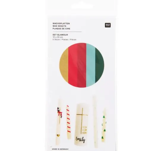 Wachsplatten-Set, 20 x 10 cm, 5 Stk.