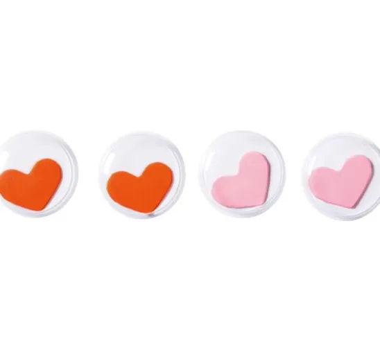 Wackelaugen "Hearts", 20 mm, selbstklebend