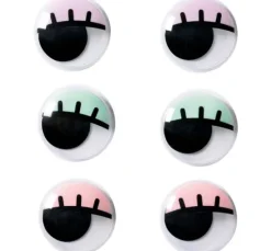 Wackelaugen mit Wimpern, selbstklebend