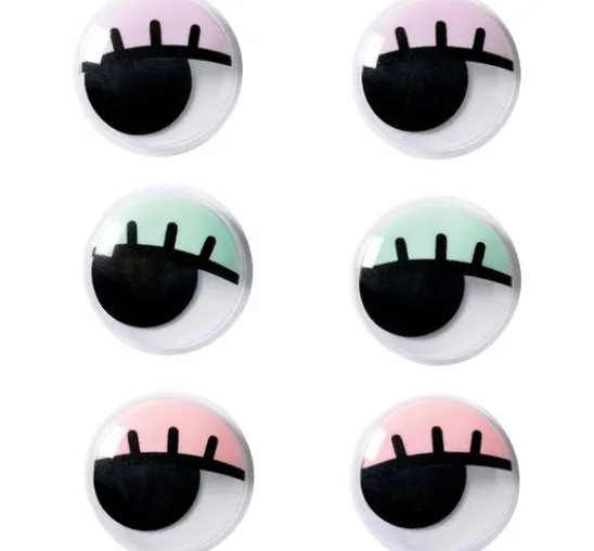 Wackelaugen mit Wimpern, selbstklebend