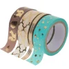 Washi Tape Set "Hot Foil", Türkis/Gold