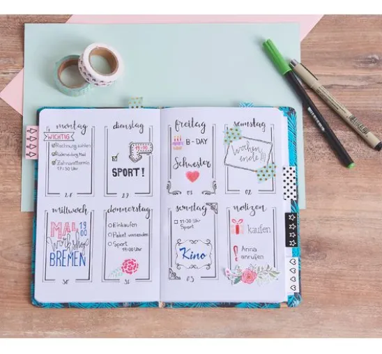 Washi Tape Set "Mint/Gold Foil"