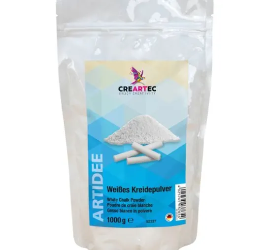 Weißes Kreidepulver
