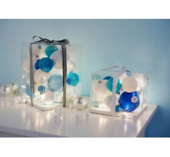 Weihnachtskugeln aus Kunststoff, 12 Stück