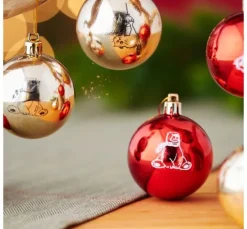 Weihnachtskugeln aus Kunststoff, 18 Stück