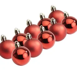 Weihnachtskugeln aus Kunststoff, 10 Stück, Ø 4,4 cm