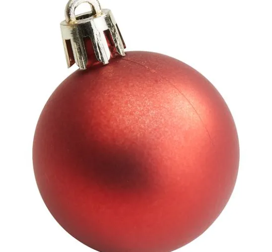 Weihnachtskugeln aus Kunststoff, 10 Stück, Ø 4,4 cm