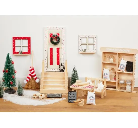 Wichtel-Set "Beleuchteter Weihnachtsbaum & Tannenkranz"