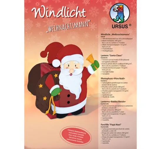 Windlicht "Weihnachtsmann"